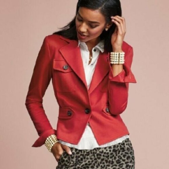 CAbi Jackets & Blazers - CAbi The Little Red Blazer Jacket Crimson HW9897